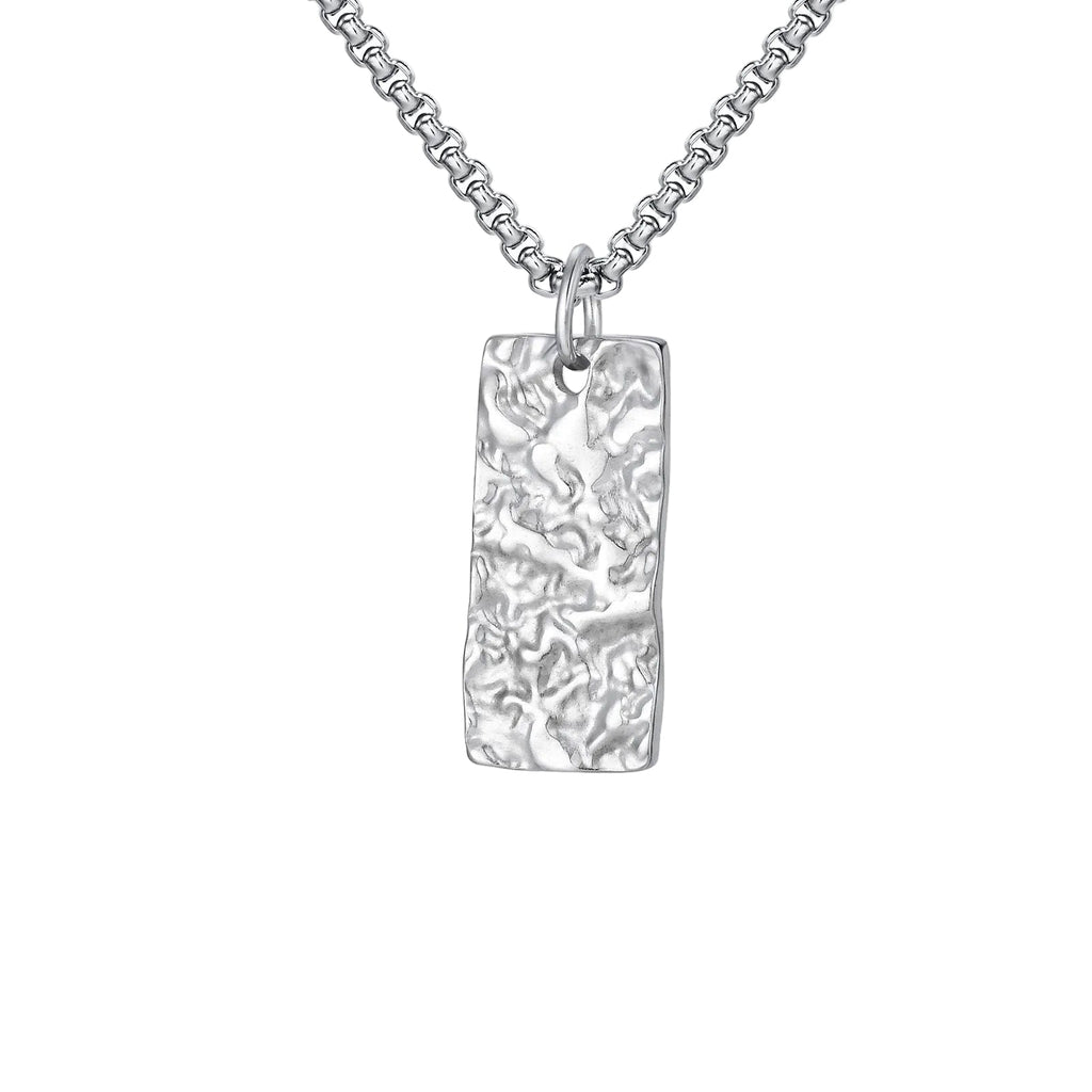 Ziven Hammered Bar Necklace | Gold
