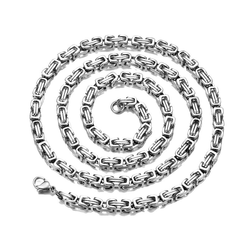 Korvin Byzantine Chain Necklace | White Gold