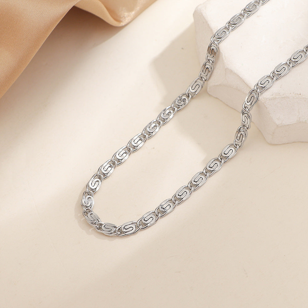 Nusa Woven Chain Necklace | White Gold