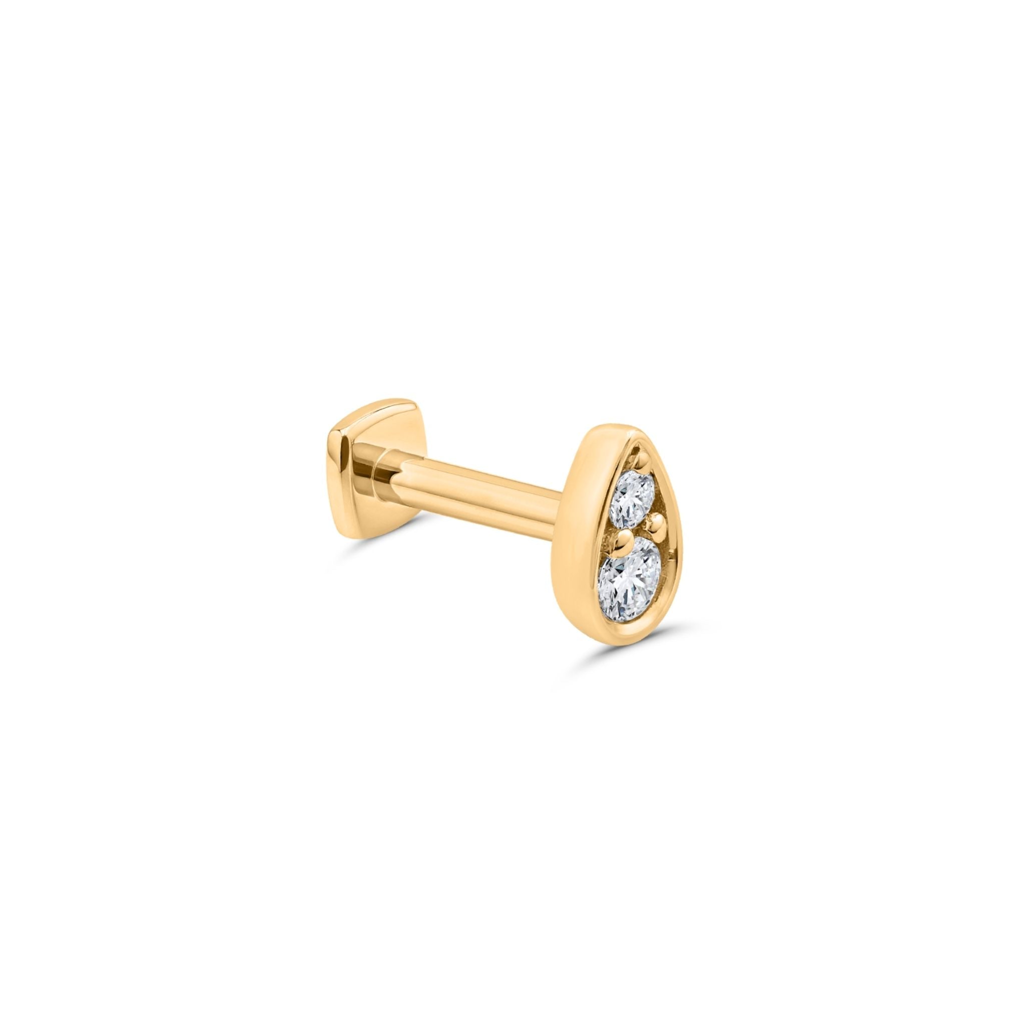 Perfect-Pear Diamond Flat Back Stud
