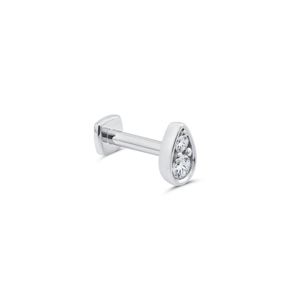 Perfect-Pear Diamond Flat Back Stud