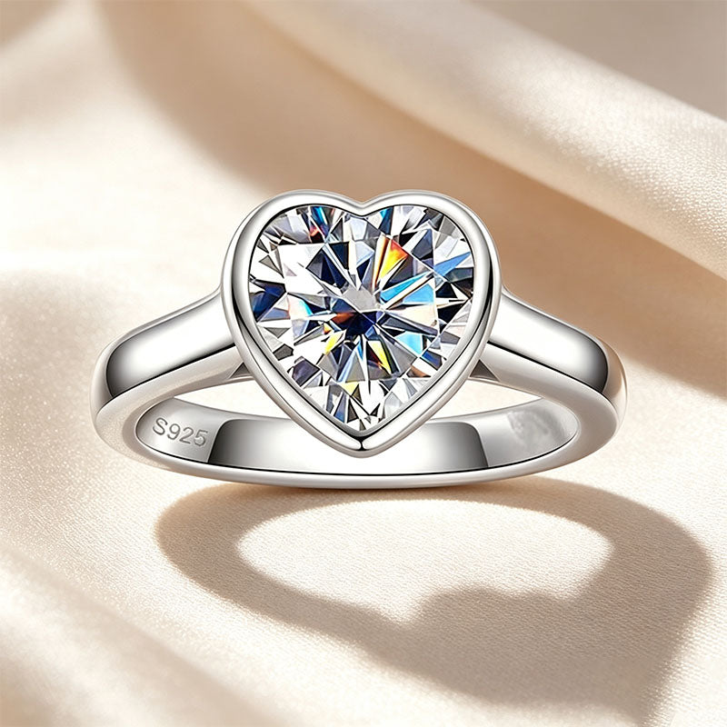 Bezel Solitaire Moissanite Ring Series