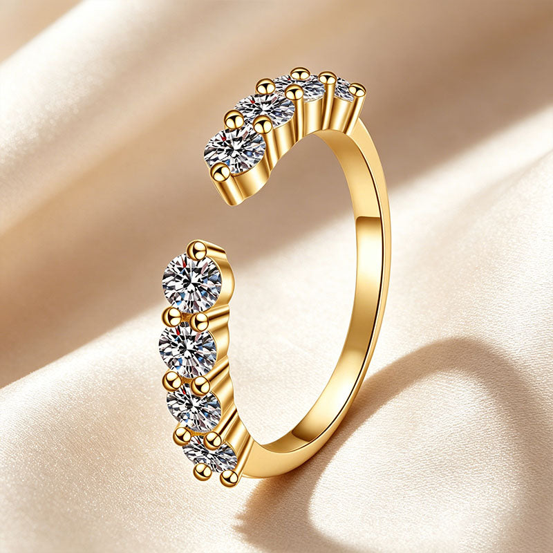 Sparkling Marquise-Cut Center Stone Stackable Ring Set