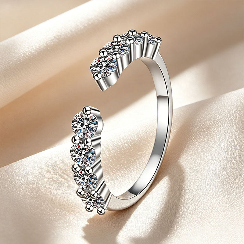 Sparkling Marquise-Cut Center Stone Stackable Ring Set