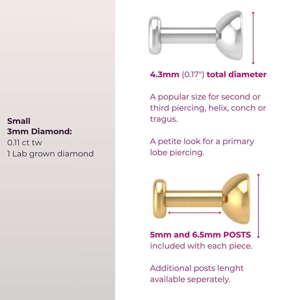 The Starlet Pink Diamond Flat Back Stud