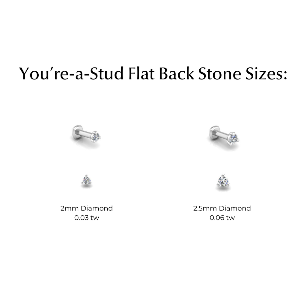 You're-a-Stud Diamond Flat Back Stud
