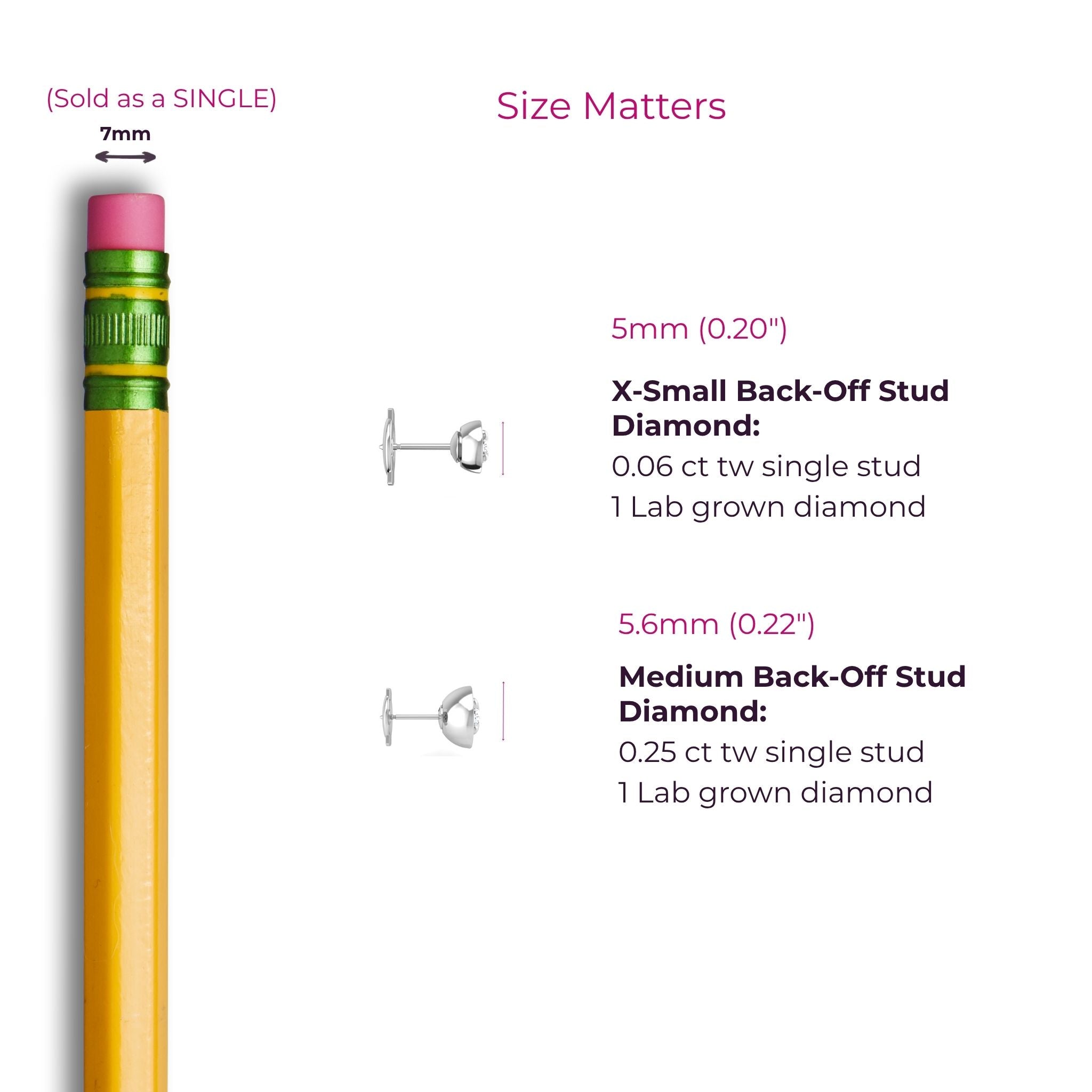 Center-of-Attention Diamond Back-Off Stud