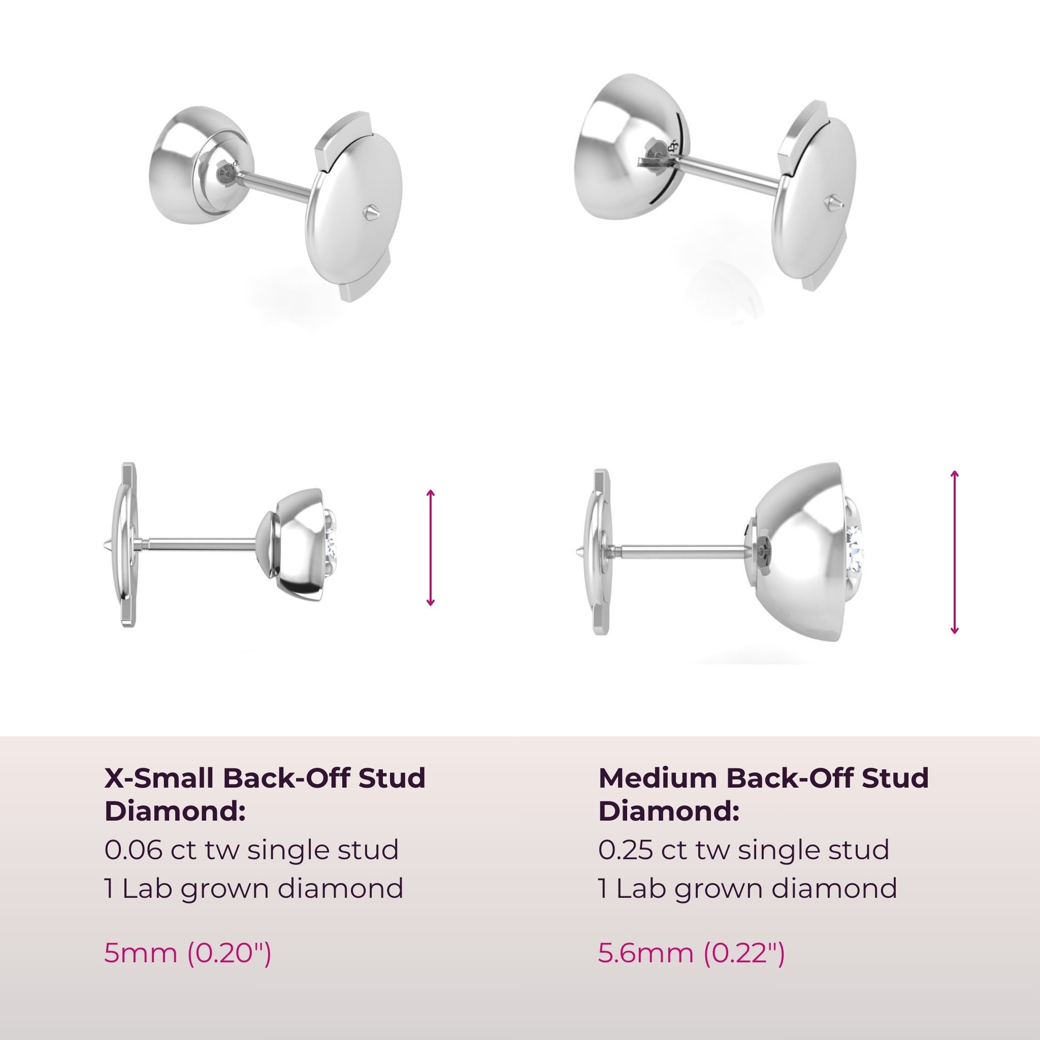 Center-of-Attention Diamond Back-Off Stud