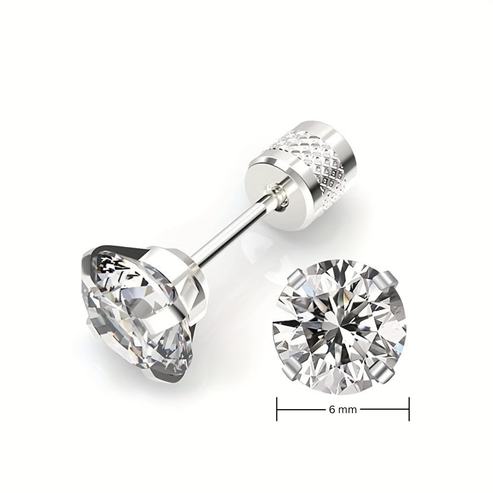 Classic Solitaire Earrings | White Gold