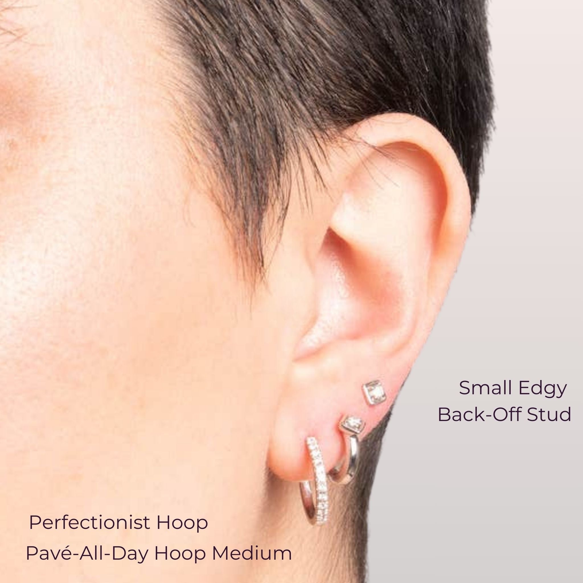 Edgy Diamond Back-Off Stud