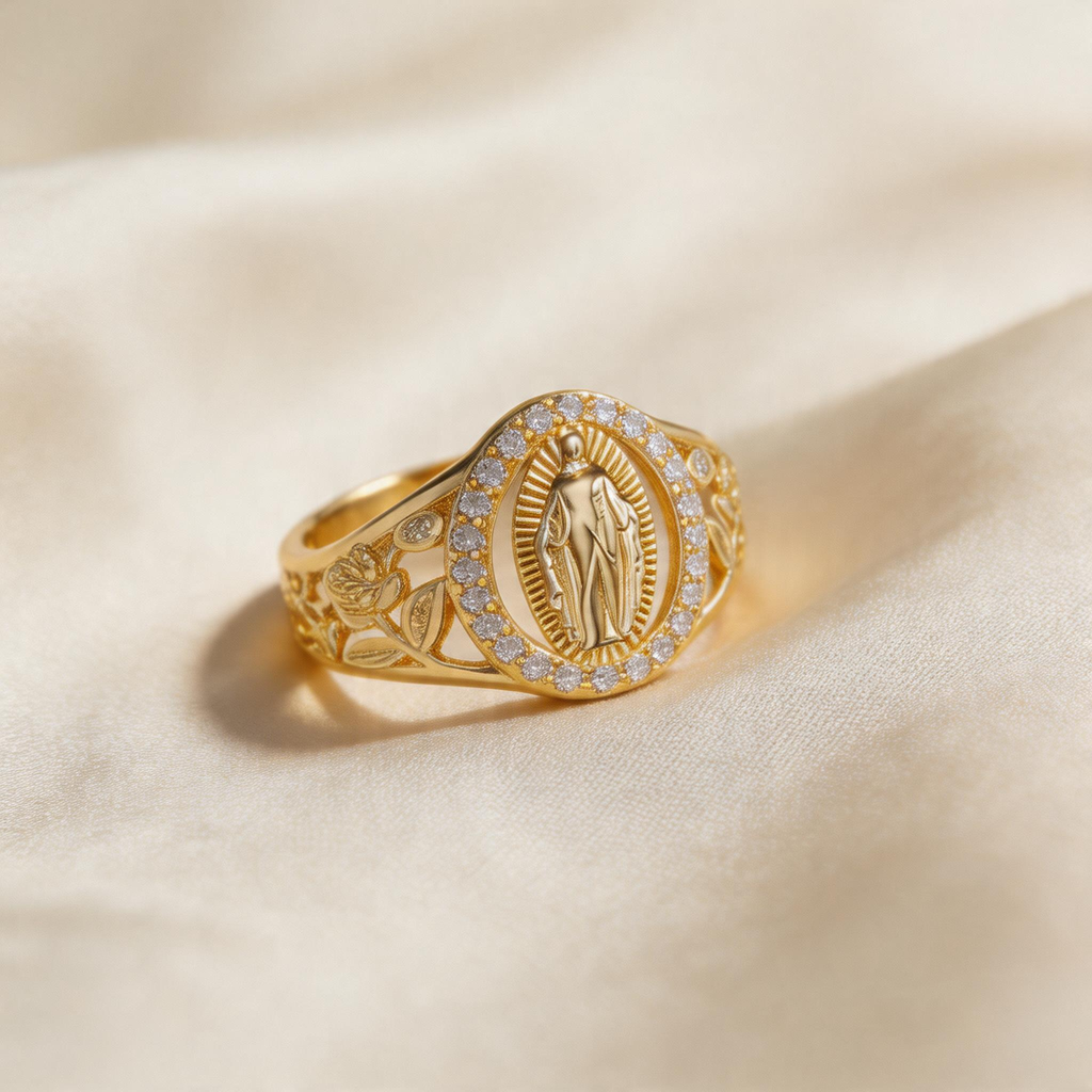 Sacred Madonna Relief Ring