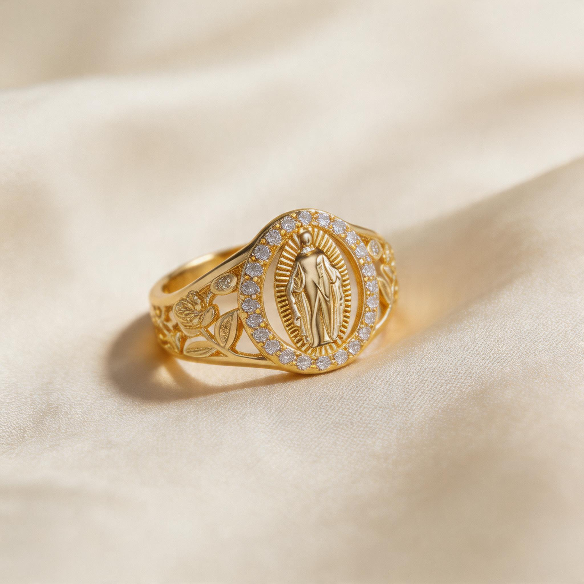 Sacred Madonna Relief Ring
