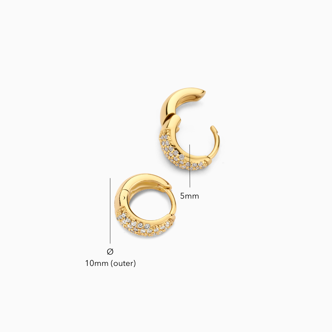 Jules Mini Hoops | White Gold
