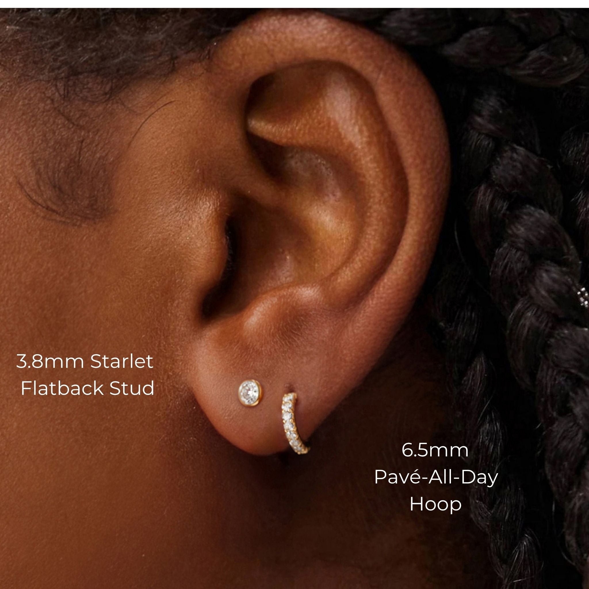 The Starlet Diamond Flat Back Stud